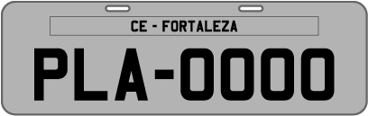 É o tipo de placa mais comum, utilizada em veí­culos particulares.<br />
